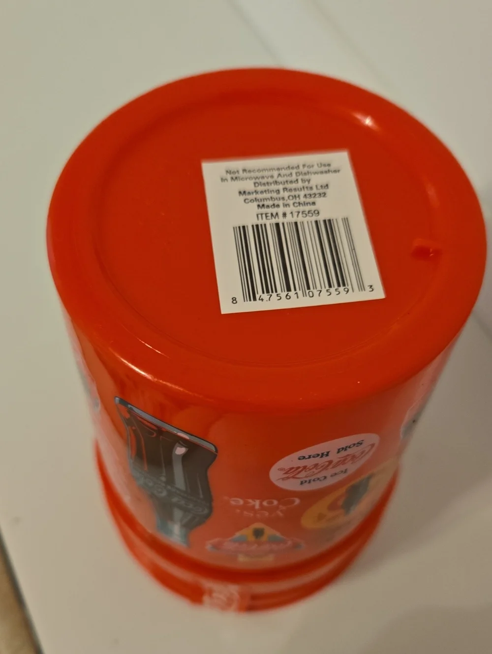 Coca Cola Red Set Of 2 Retro Logo Plastic Cup Nwt